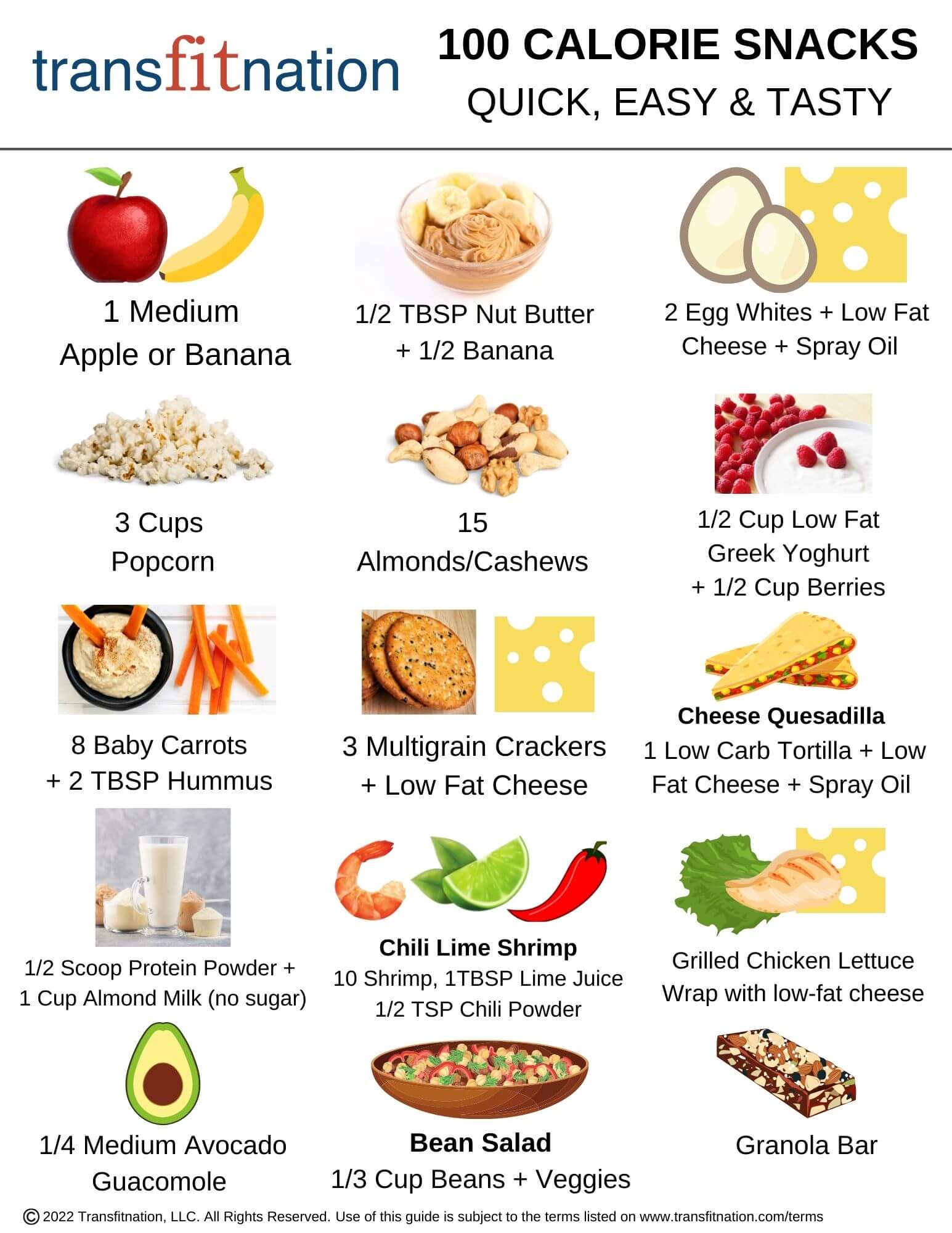 100 Calorie Snacks Guide